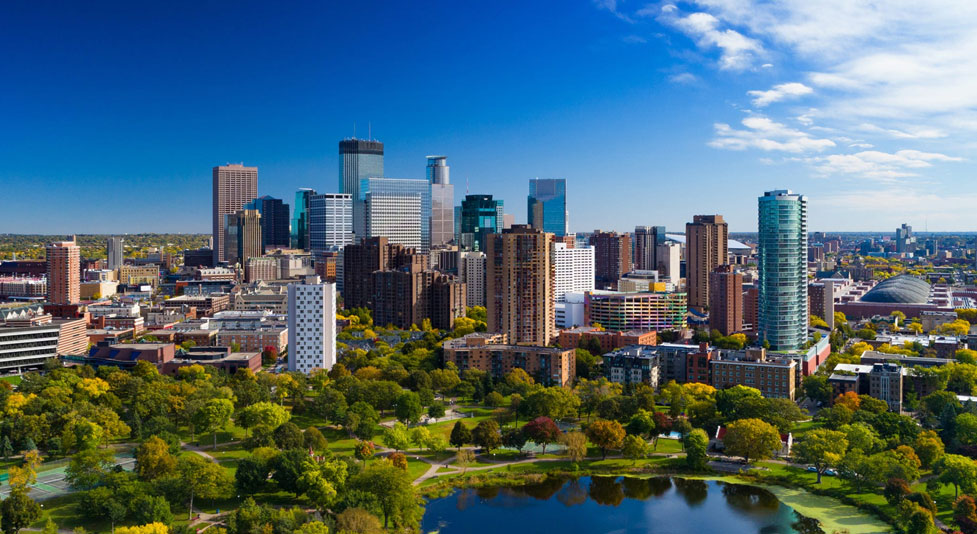 View of Minneapolis Minnesota, Home of Pridgeon & Zoss Tax Attorneys. 